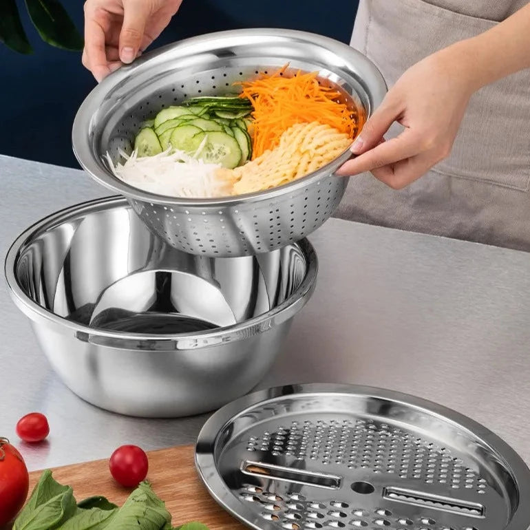 3-in-1 Stainless Steel Master Bowl